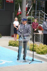 Isnp. Piotr Kucia podczas okolicznościowego przemówienia.